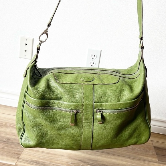 Tod's Miky Nomade Media Bag - Green Shoulder Weekend Bag - Picture 12 of 15